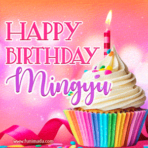 Happy Birthday Mingyu - Lovely Animated GIF
