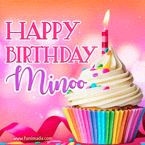 Happy Birthday Minoo - Lovely Animated GIF
