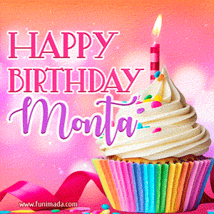 Happy Birthday Monta - Lovely Animated GIF