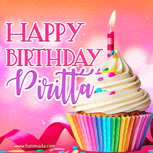 Happy Birthday Piritta - Lovely Animated GIF