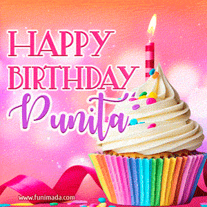 Happy Birthday Punita - Lovely Animated GIF