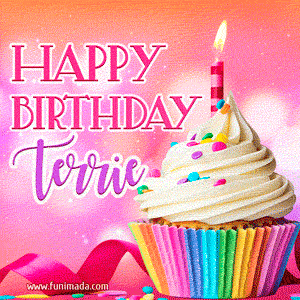Happy Birthday Terrie - Lovely Animated GIF