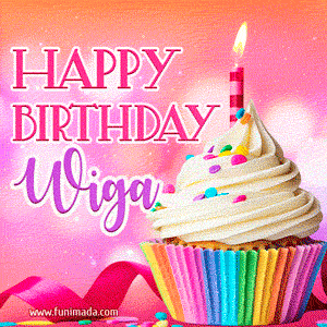 Happy Birthday Wiga - Lovely Animated GIF