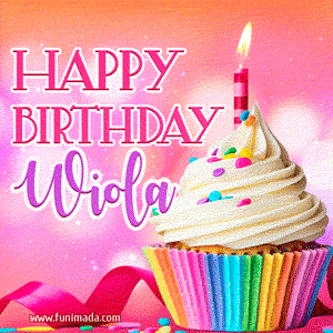 Happy Birthday Wiola - Lovely Animated GIF