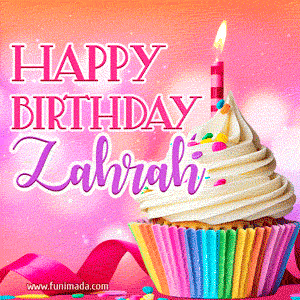 Happy Birthday Zahrah - Lovely Animated GIF