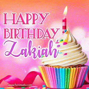 Happy Birthday Zakiah - Lovely Animated GIF