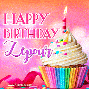 Happy Birthday Zepour - Lovely Animated GIF