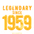 Happy Birthday 1959 GIF. Legendary since 1959.