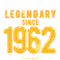 Happy Birthday 1962 GIF. Legendary since 1962.