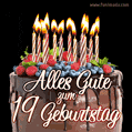 Alles Gute zum 19. Geburtstag Schokoladenkuchen GIF