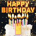 Happy 1st Birthday Cake GIF, Free Download