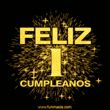 GIF animado con un diseño dorado, mostrando el número 1 rodeado de fuegos artificiales y luces que resaltan una atmósfera festiva y vibrante.
