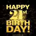21st Birthday GIF. Best Fireworks Animated Image for 21 Year Olds.
