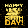 25th Birthday GIF. Best Fireworks Animated Image for 25 Year Olds.