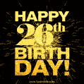 26th Birthday GIF. Best Fireworks Animated Image for 26 Year Olds.