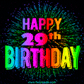 Wishing You A Happy 29th Birthday! Animated GIF Image.