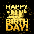 29th Birthday GIF. Best Fireworks Animated Image for 29 Year Olds.