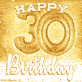 Download & Send Cute Balloons Happy 30th Birthday Card for Free