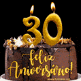 Feliz aniversário de 30 anos - lindo bolo de feliz aniversário