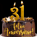 Feliz aniversário de 31 anos - lindo bolo de feliz aniversário