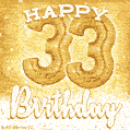 Download & Send Cute Balloons Happy 33rd Birthday Card for Free