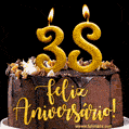 Feliz aniversário de 38 anos - lindo bolo de feliz aniversário