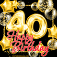 Wishing you many golden years ahead! Happy 46th birthday animated birthday GIF.