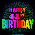 Wishing You A Happy 41st Birthday! Animated GIF Image.