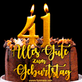 Zum 41. Geburtstag alles Liebe und Gute. GIF und Video E-Card.