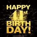 41st Birthday GIF. Best Fireworks Animated Image for 41 Year Olds.