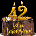 Feliz aniversário de 42 anos - lindo bolo de feliz aniversário
