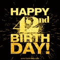 42nd Birthday GIF. Best Fireworks Animated Image for 42 Year Olds.