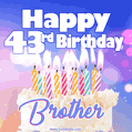Happy 43rd Birthday, Brother! Animated GIF.