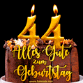 Zum 44. Geburtstag alles Liebe und Gute. GIF und Video E-Card.