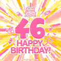 Congratulations on your 46th birthday! Happy 46th birthday GIF, free download.