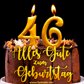 Zum 46. Geburtstag alles Liebe und Gute. GIF und Video E-Card.