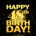 48th Birthday GIF. Best Fireworks Animated Image for 48 Year Olds.