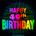 Wishing You A Happy 49th Birthday! Animated GIF Image.