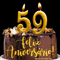 Feliz aniversário de 59 anos - lindo bolo de feliz aniversário