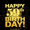 59th Birthday GIF. Best Fireworks Animated Image for 59 Year Olds.
