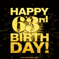63rd Birthday GIF. Best Fireworks Animated Image for 63 Year Olds.