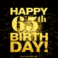 65th Birthday GIF. Best Fireworks Animated Image for 65 Year Olds.