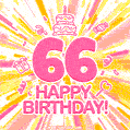 Congratulations on your 66th birthday! Happy 66th birthday GIF, free download.