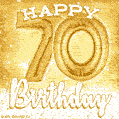 Download & Send Cute Balloons Happy 70th Birthday Card for Free