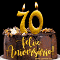 Feliz aniversário de 70 anos - lindo bolo de feliz aniversário