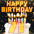Happy 71st Birthday Cake GIF, Free Download