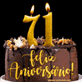 Feliz aniversário de 71 anos - lindo bolo de feliz aniversário