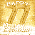 Download & Send Cute Balloons Happy 77th Birthday Card for Free
