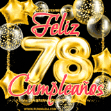 A large of balloons in various shapes, sizes, and colors with the words 'Happy Birthday' and a number 78