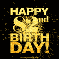 82nd Birthday GIF. Best Fireworks Animated Image for 82 Year Olds.